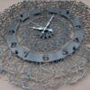 Naad-e-Ali Dua Calligraphy Wall Clock in Stainless Steel - Image 4